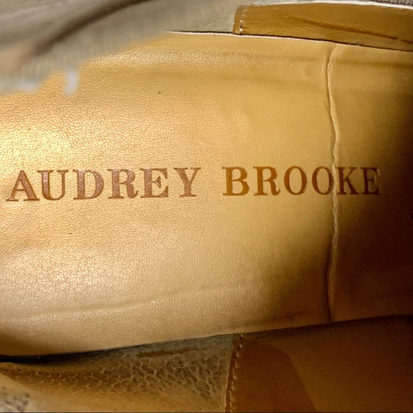 Audrey Brooke Cindy Wedge Brown Chelsea Boots 7.5 leather classic Academia chic - Picture 14 of 16